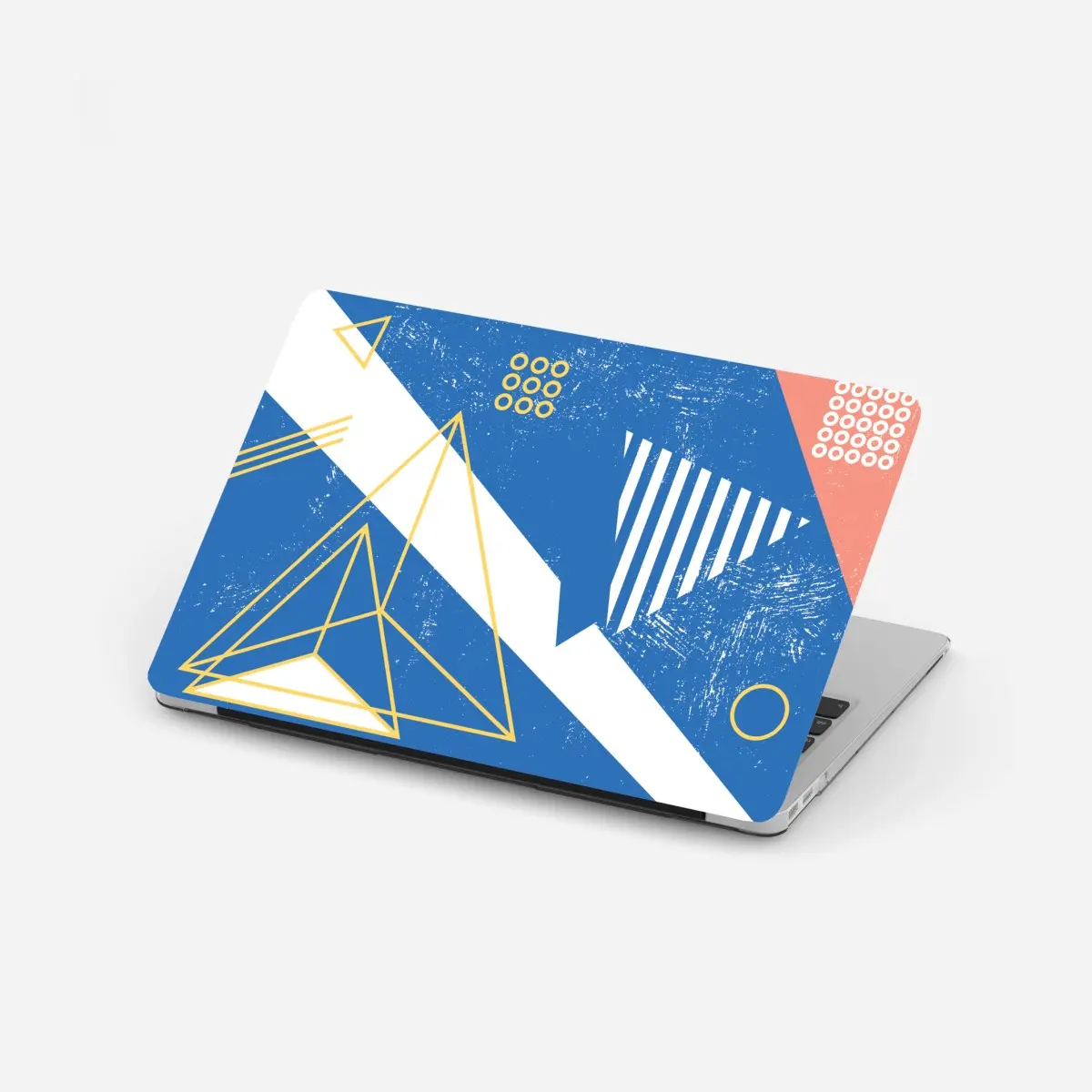 Laptop-Aufkleber geometrische abstraktion in blau – Pixers®