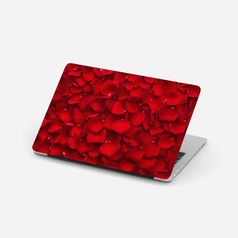 Laptop-Aufkleber rote rosenblätter hintergrund