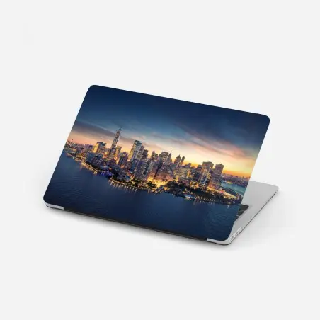 Laptop-Aufkleber Manhattan panorama bei sonnenaufgang – Pixers®
