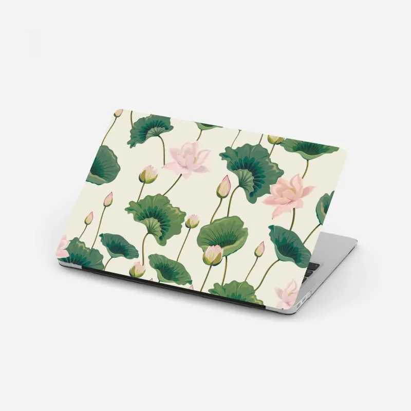 Laptop-Aufkleber ruhiges botanisches lotosmuster