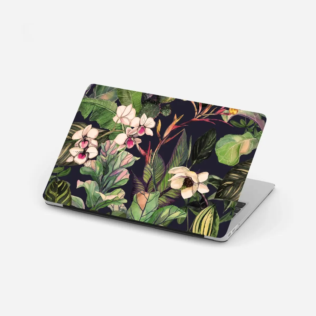 Laptop-Aufkleber tropisches aquarell botanikmuster – Pixers®