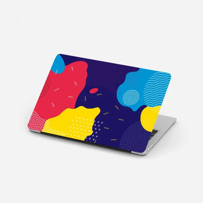 Laptop-Aufkleber lebhaftes abstraktes formenmuster