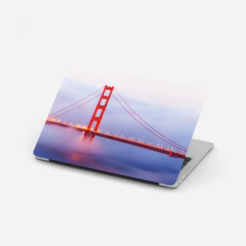 Laptop-Aufkleber Golden Gate brücke im nebel