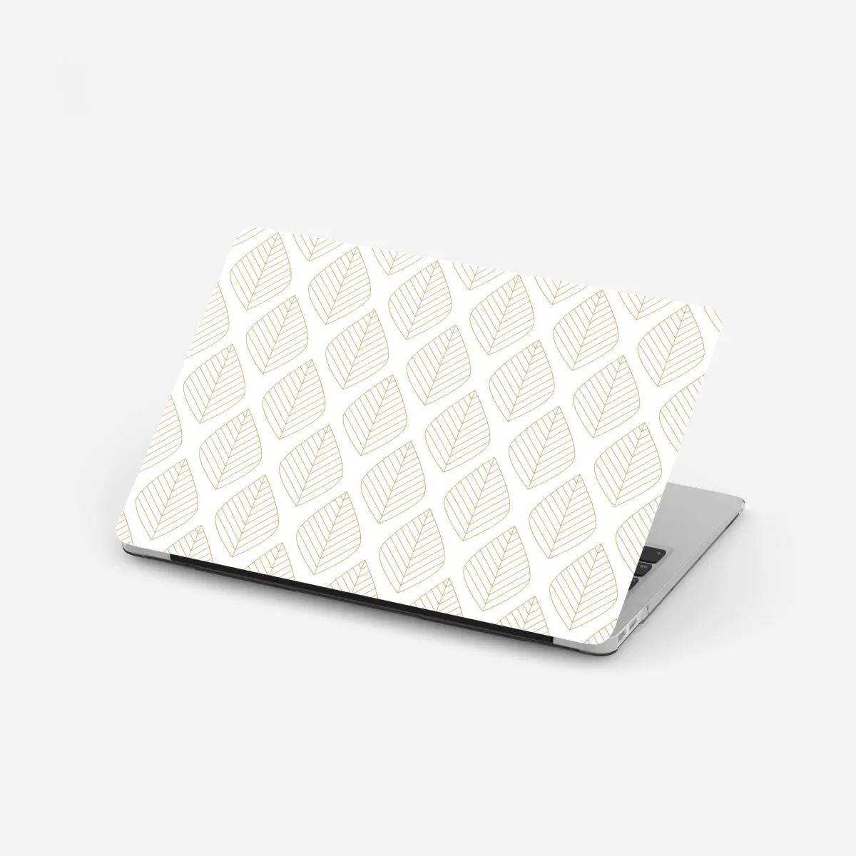 Laptop-Aufkleber elegantes goldenes geometrisches blattmuster – Pixers®