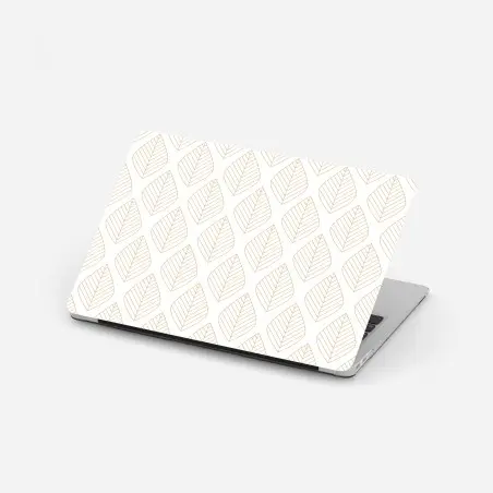 Laptop-Aufkleber elegantes goldenes geometrisches blattmuster – Pixers®