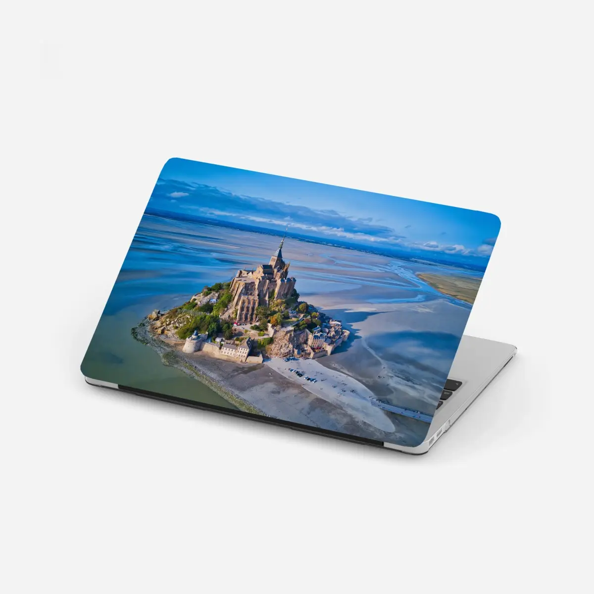 Laptop-Aufkleber Mont Saint-Michel luftaufnahme panorama – Pixers®