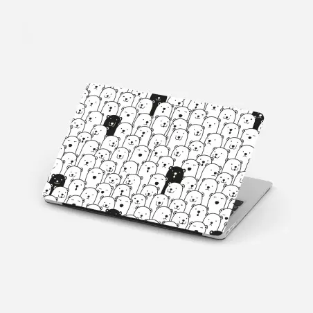 Laptop-Aufkleber niedliches muster mit bären – Pixers®
