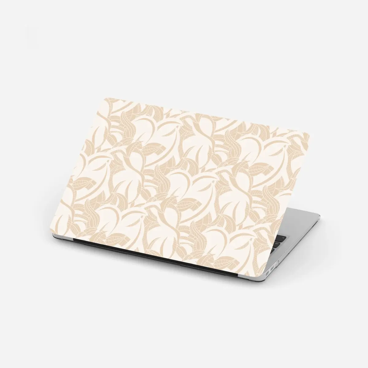 Laptop-Aufkleber beiges blattmuster im botanischen stil – Pixers®