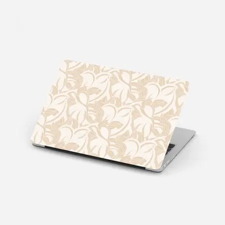 Laptop-Aufkleber beiges blattmuster im botanischen stil – Pixers®