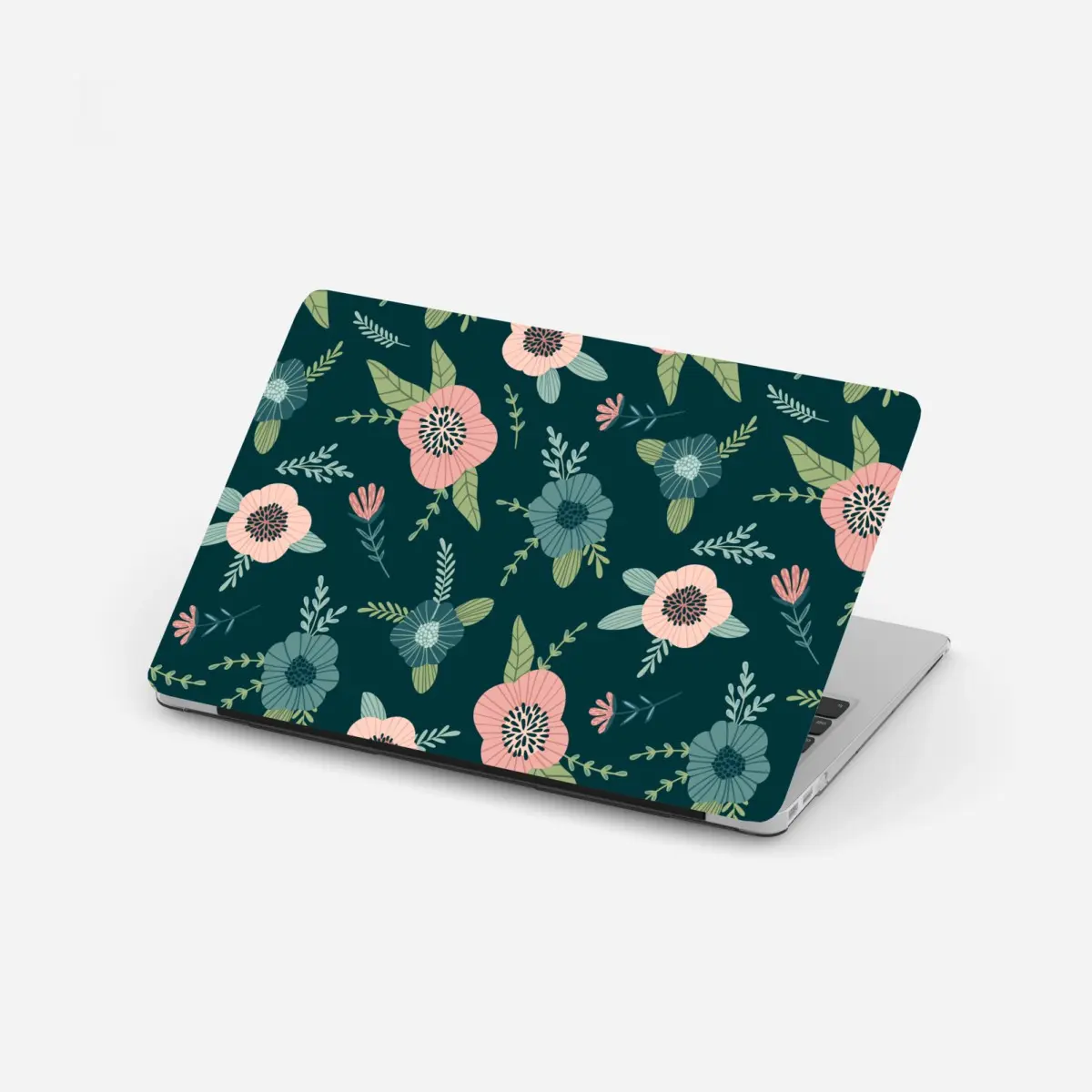Laptop-Aufkleber pastelliges botanisches blumenmuster – Pixers®