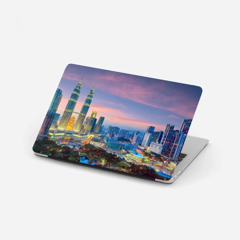 Laptop-Aufkleber Kuala Lumpur stadtpanorama bei dämmerung