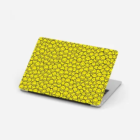 Laptop-Aufkleber fröhliches smiley muster – Pixers®