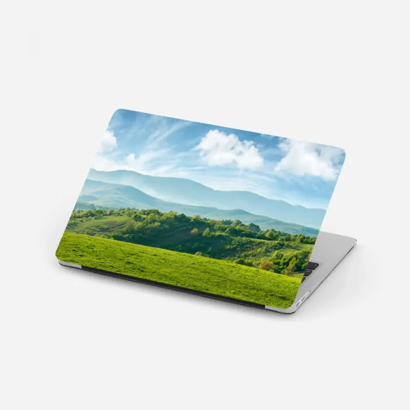 Laptop-Aufkleber frühlingspanorama rumänische berge