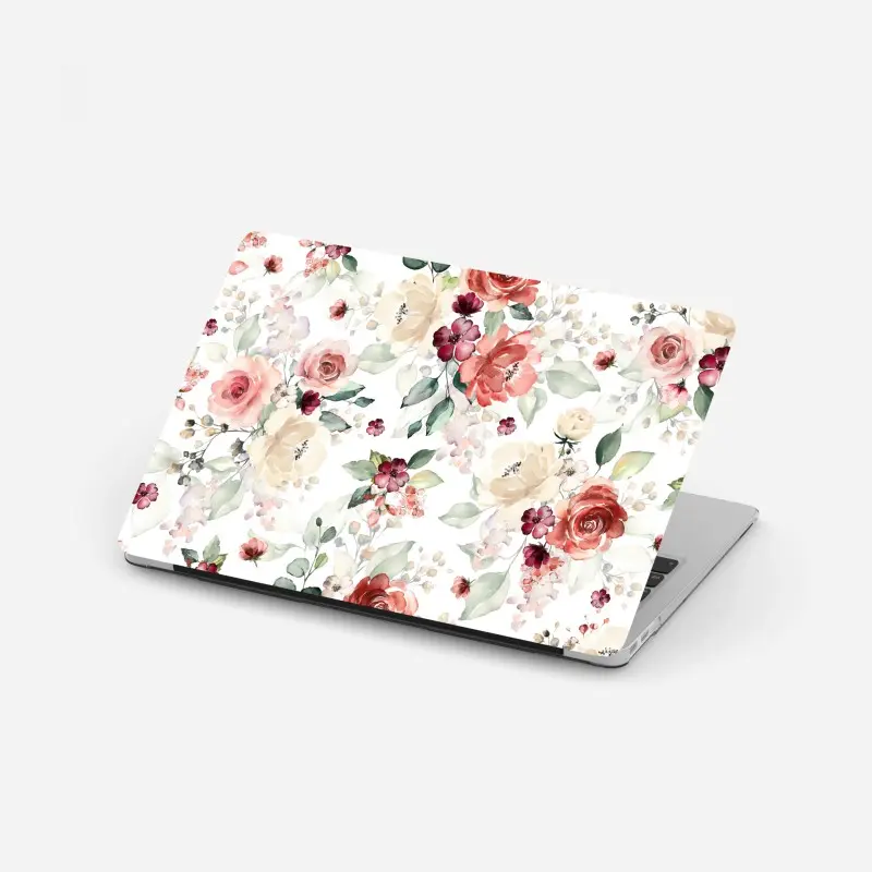Laptop-Aufkleber zartes aquarell rosenmuster