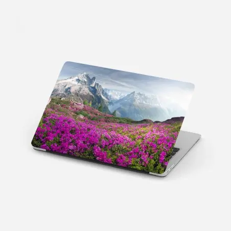Laptop-Aufkleber alpine rhododendronwiese bei Mont Blanc – Pixers®