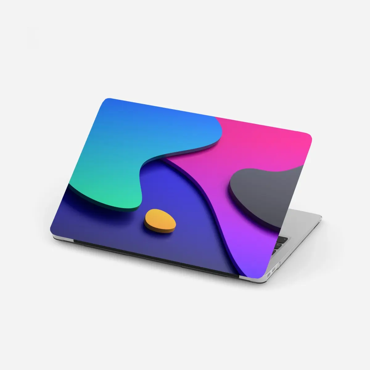 Laptop-Aufkleber lebhafte abstrakte 3d-kurven – Pixers®