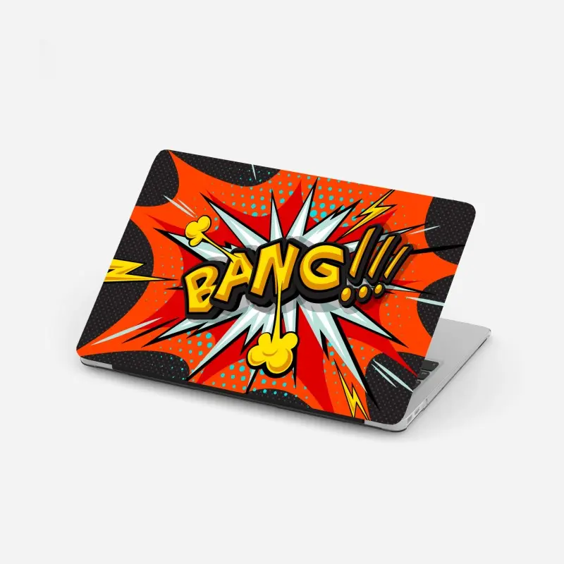 Laptop-Aufkleber comic-explosion im pop-art-stil