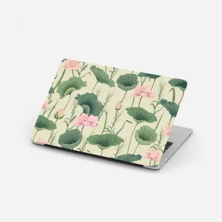 Laptop-Aufkleber sanfter lotusgarten botanisches muster – Pixers®