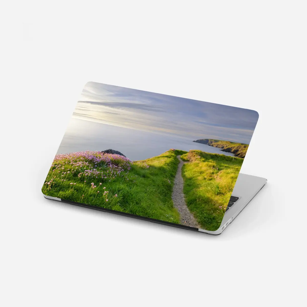Laptop-Aufkleber Ceibwr Bay küstenpfad bei dämmerung – Pixers®