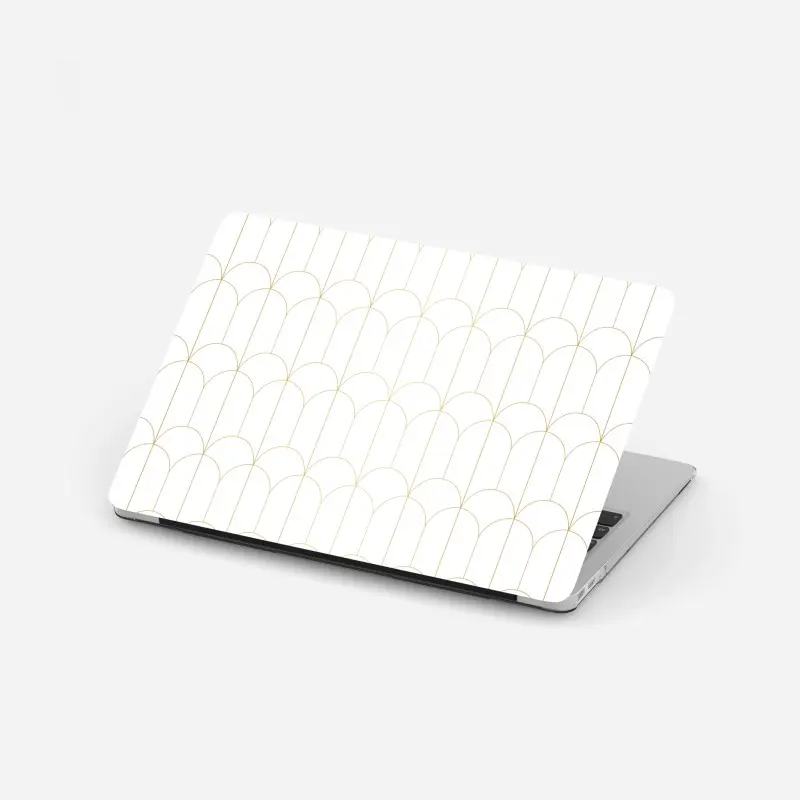 Laptop-Aufkleber goldenes art deco bogenmuster