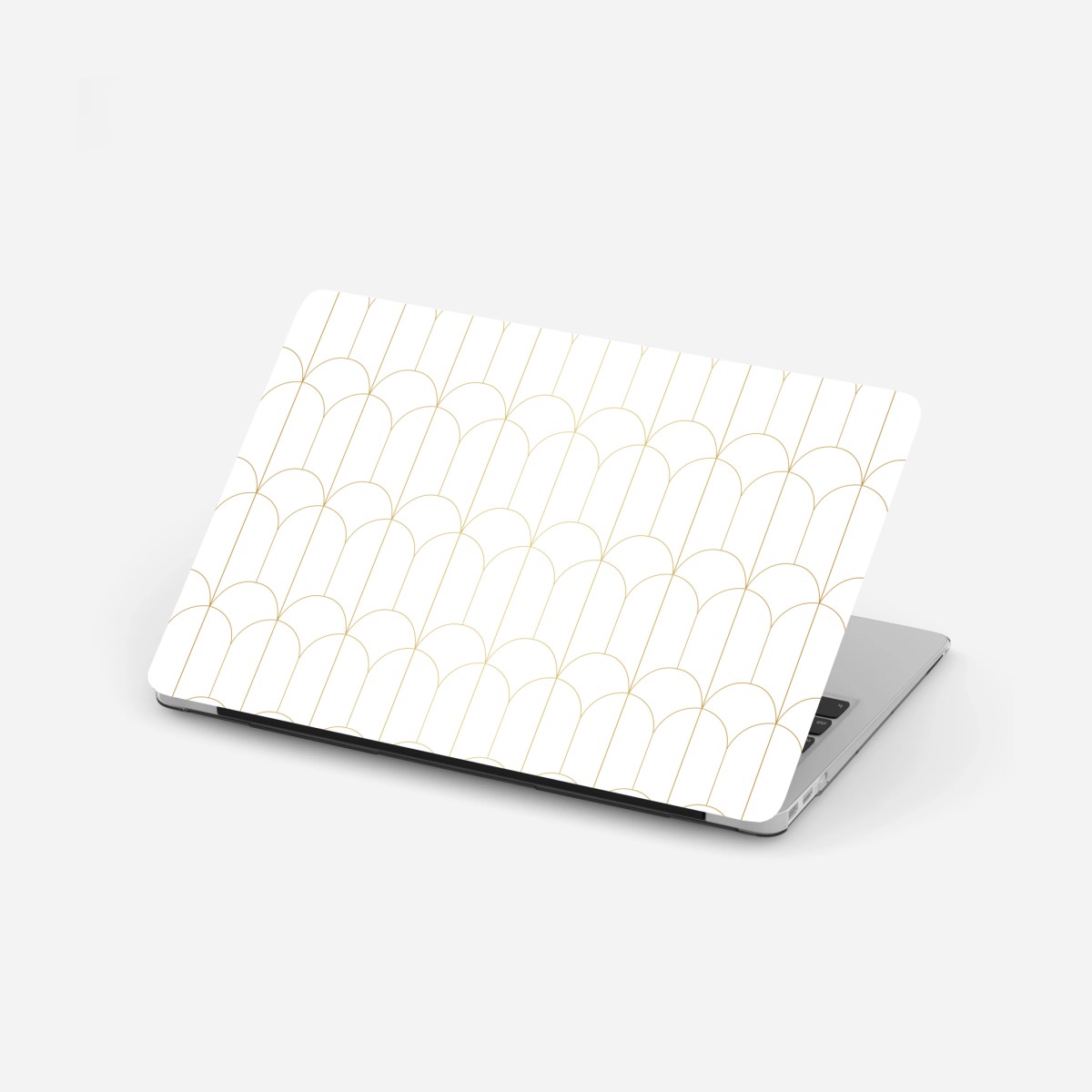 Laptop-Aufkleber goldenes art deco bogenmuster – Pixers®