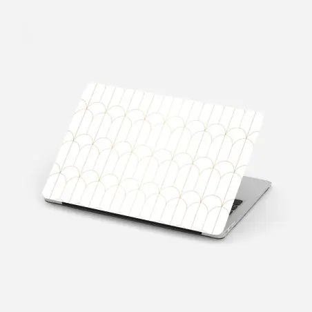 Laptop-Aufkleber goldenes art deco bogenmuster – Pixers®