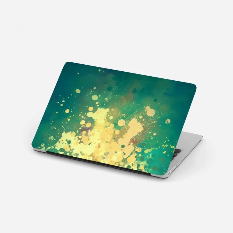 Laptop-Aufkleber türkiser aquarellausbruch abstrakt