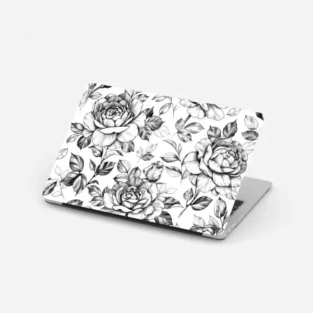 Laptop-Aufkleber handgezeichnetes rosenmuster – Pixers®