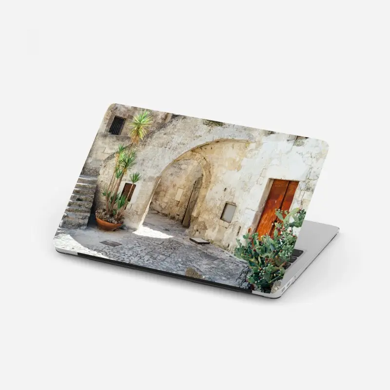 Laptop-Aufkleber mediterraner steinhof mit bogen