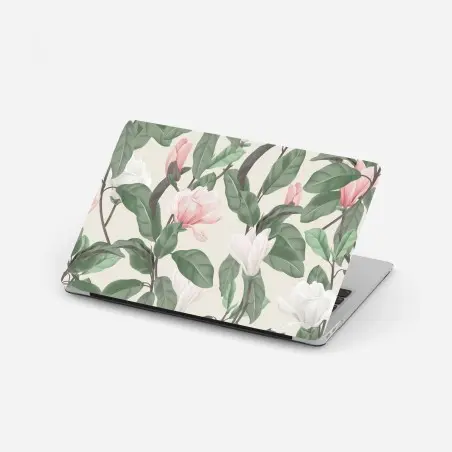 Laptop-Aufkleber pastell magnolienmuster – Pixers®