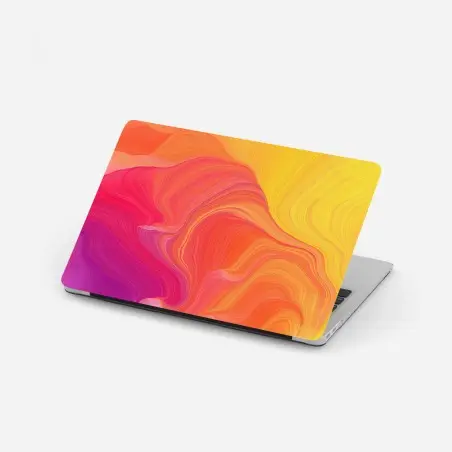 Laptop-Aufkleber leuchtende fließende farbwellen – Pixers®
