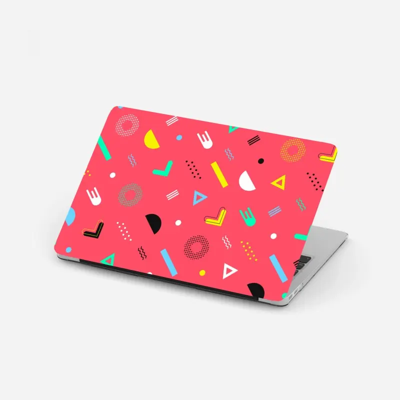 Laptop-Aufkleber leuchtendes memphis geometrisches muster