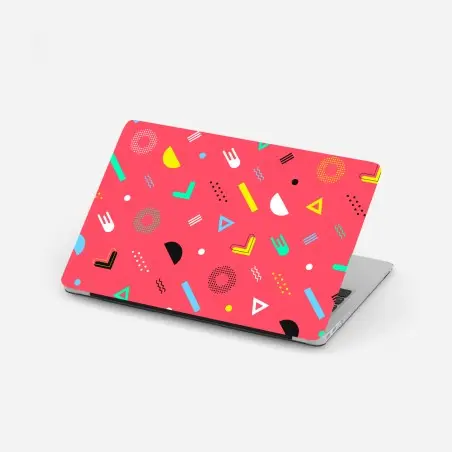 Laptop-Aufkleber leuchtendes memphis geometrisches muster – Pixers®