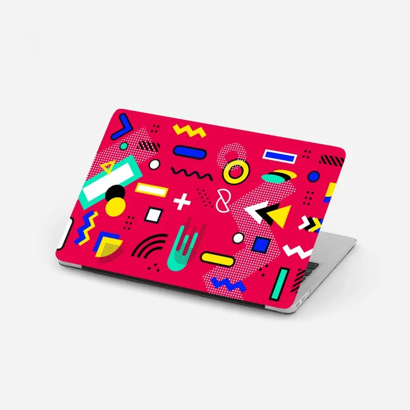 Laptop-Aufkleber lebhaftes geometrisches pop-muster