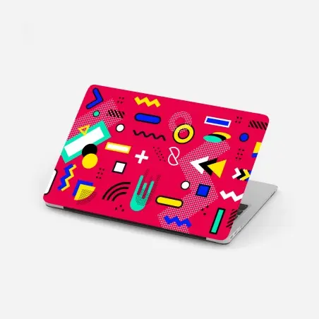 Laptop-Aufkleber lebhaftes geometrisches pop-muster – Pixers®
