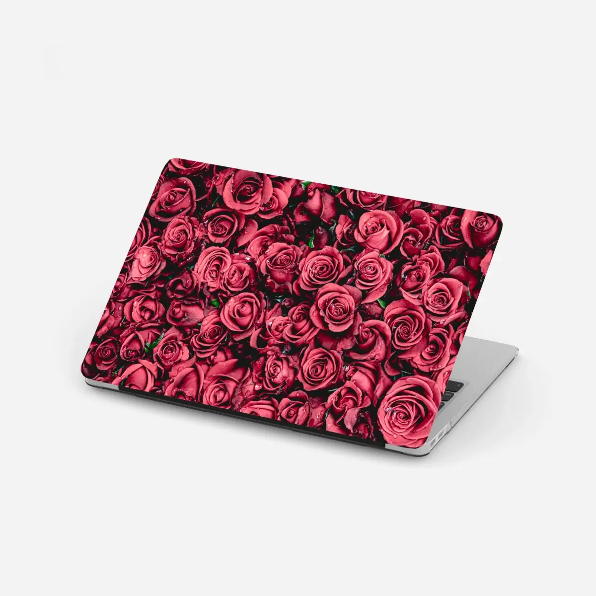 Laptop-Aufkleber pralle rote rosen wandbild – Pixers®