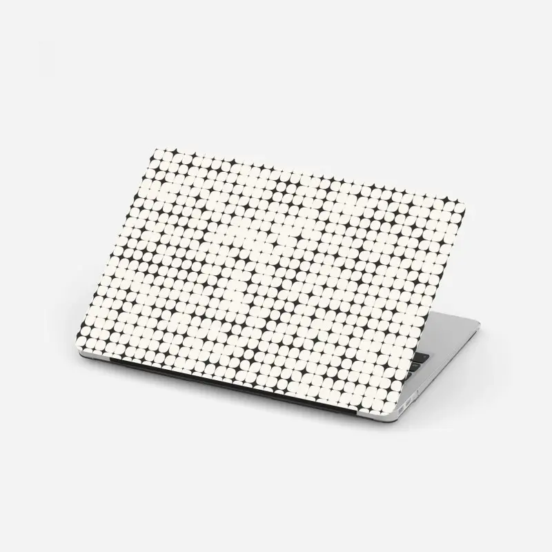 Laptop-Aufkleber monochromes geometrisches punktmuster