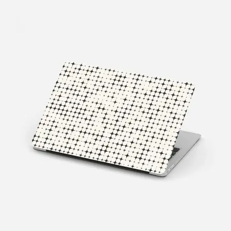 Laptop-Aufkleber monochromes geometrisches punktmuster – Pixers®