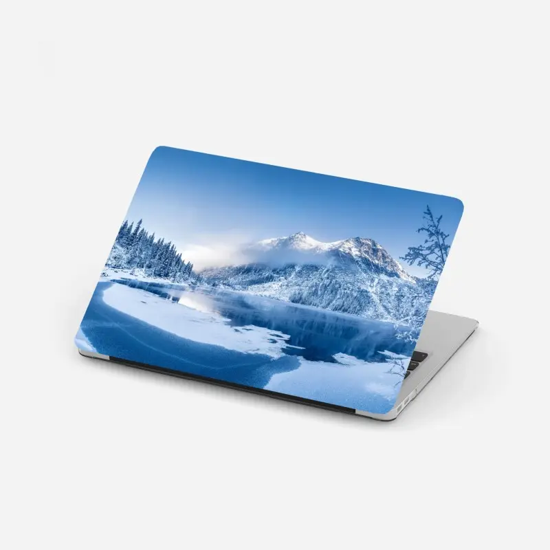 Laptop-Aufkleber ruhiges winterpanorama der Alpen