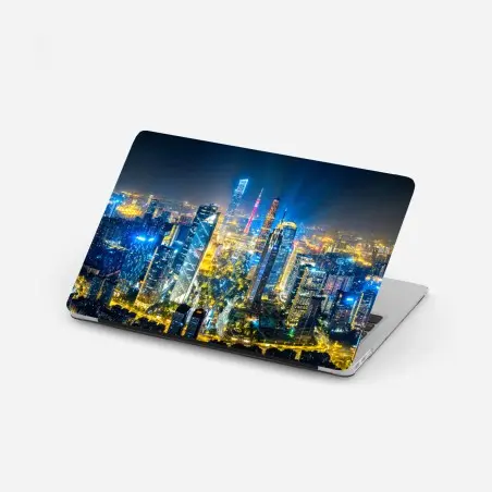 Laptop-Aufkleber nachtpanorama skyline Guangzhou – Pixers®