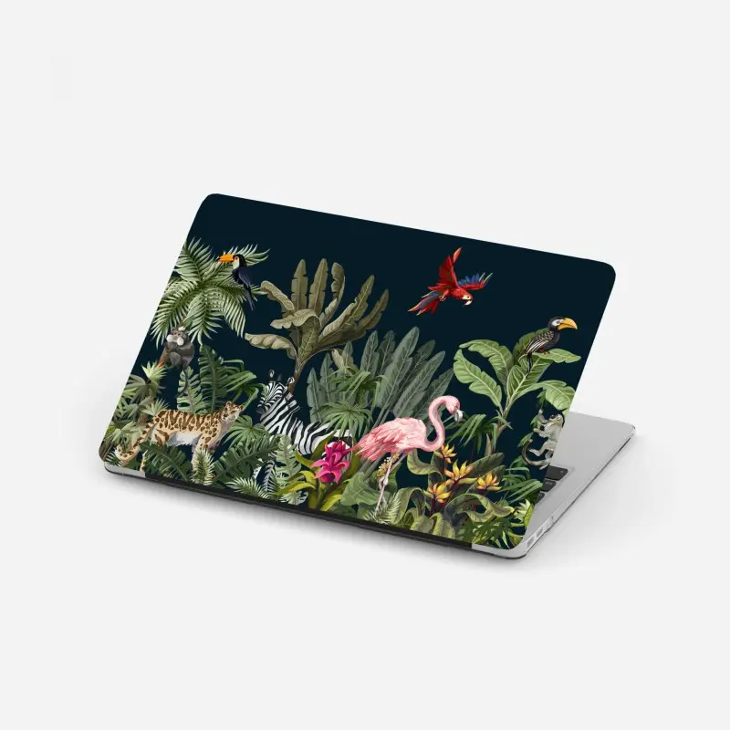 Laptop-Aufkleber tropische dschungel-wildtierszene