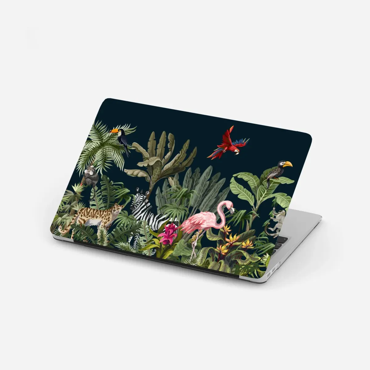 Laptop-Aufkleber tropische dschungel-wildtierszene – Pixers®