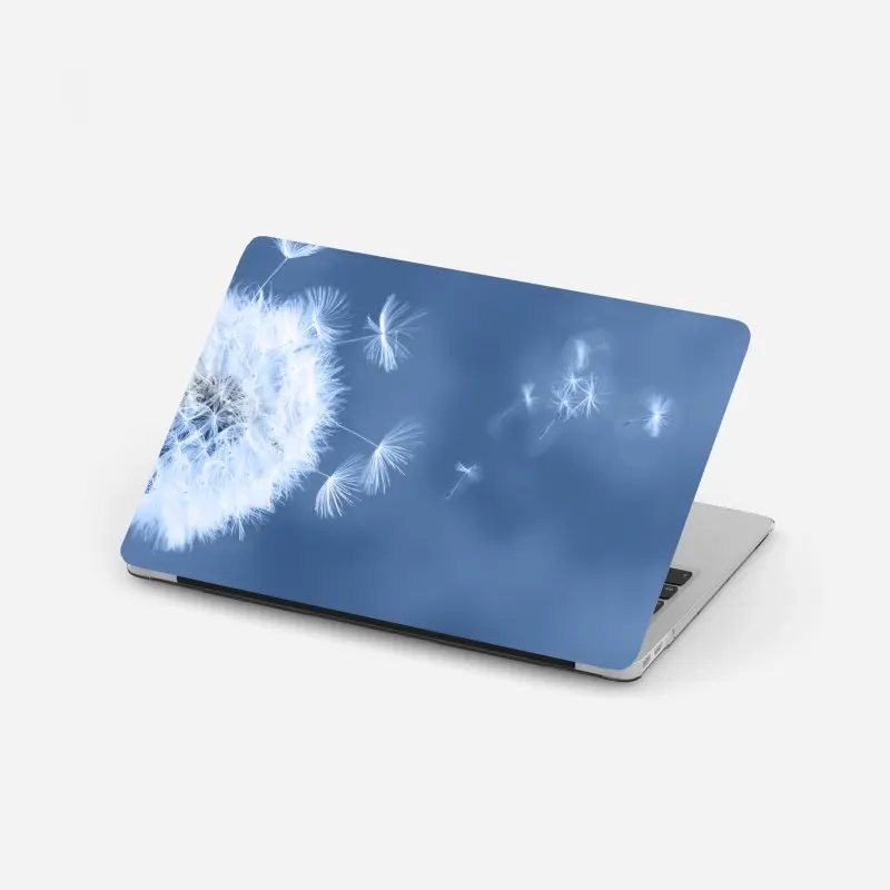 Laptop-Aufkleber zarte löwenzahnsamen in blau