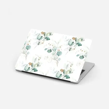 Laptop-Aufkleber eukalyptus aquarell muster in grüntönen – Pixers®