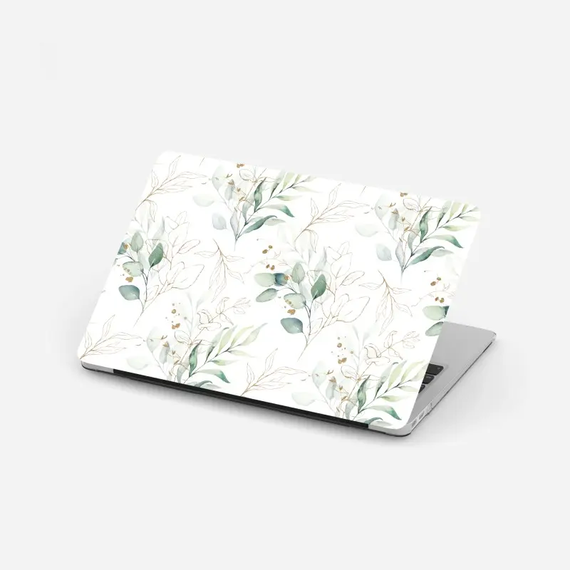 Laptop-Aufkleber sanftes eukalyptus aquarellmuster