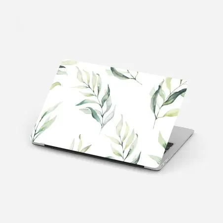 Laptop-Aufkleber sanftes aquarellmuster mit eukalyptusblättern – Pixers®