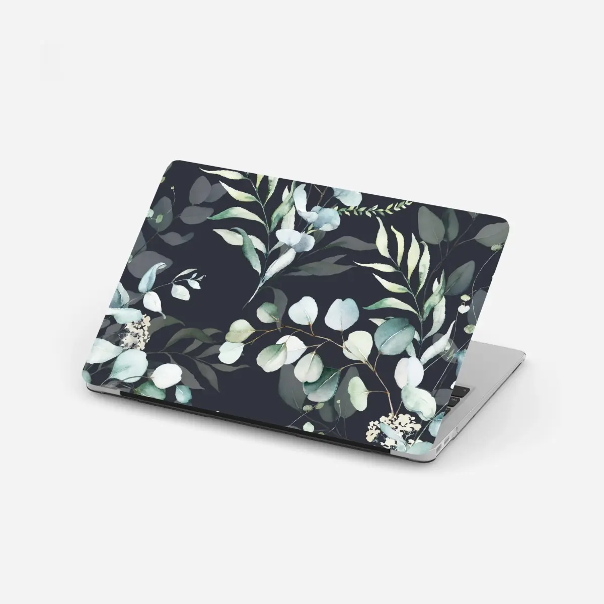 Laptop-Aufkleber eukalyptus aquarell botanisches muster auf dunklem hintergrund – Pixers®