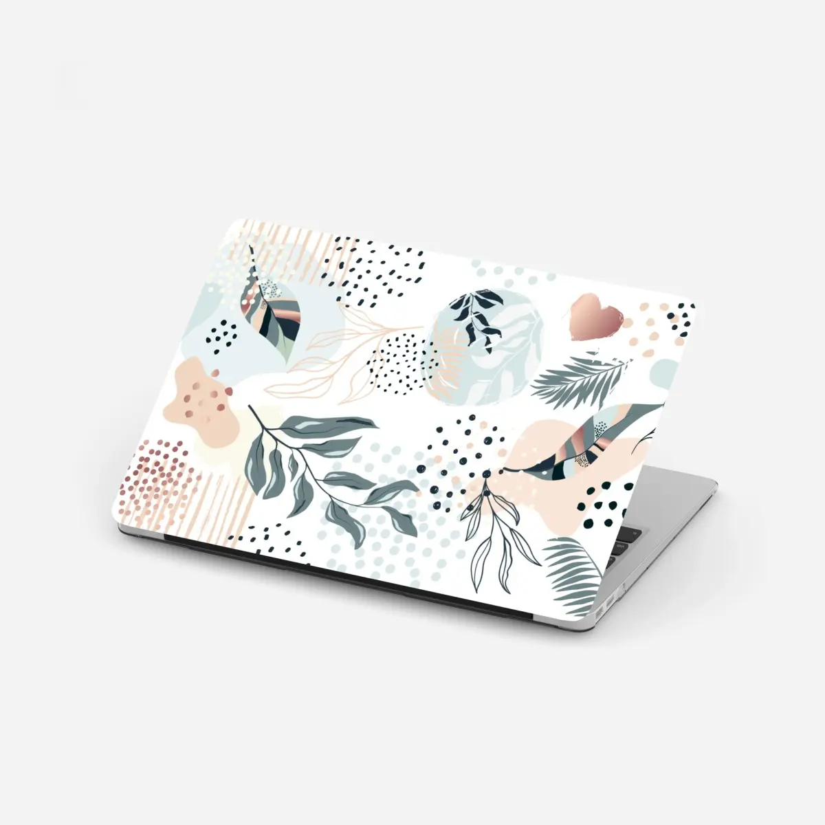 Laptop-Aufkleber pastellfarbenes botanisches abstraktes muster – Pixers®