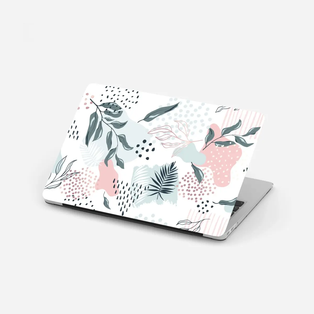 Laptop-Aufkleber pastellfarbenes botanisches abstraktes muster – Pixers®