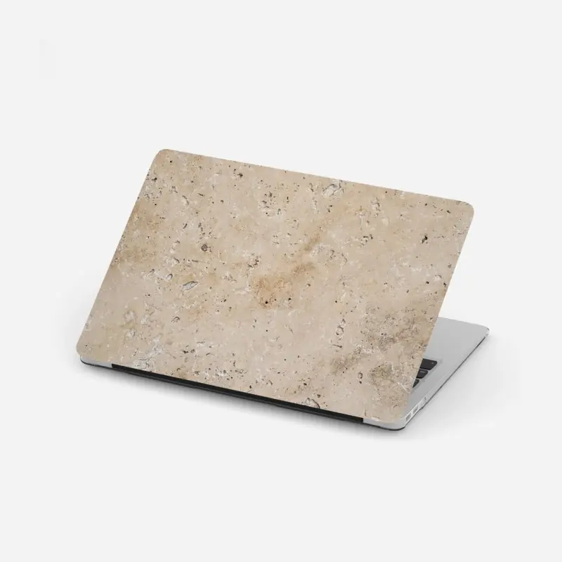 Laptop-Aufkleber beige travertin steinstruktur